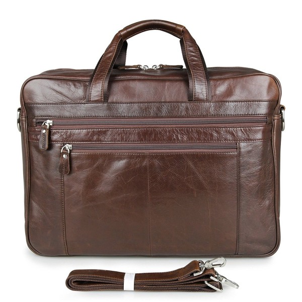 Mens Leather Travel Duffel Bag Brown Weekend Wheeled Carry ON Luggage ...