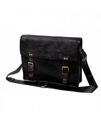 genuine Leather Messenger Briefcase shoulder