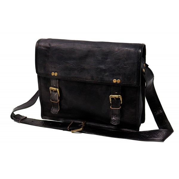 genuine Leather Messenger Briefcase shoulder