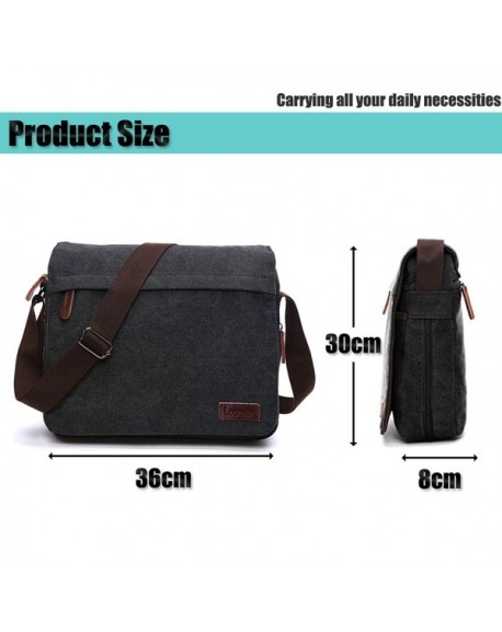 Messenger Bag Laptop Shoulder Bags Vintage Canvas Crossbody Bag For Men ...