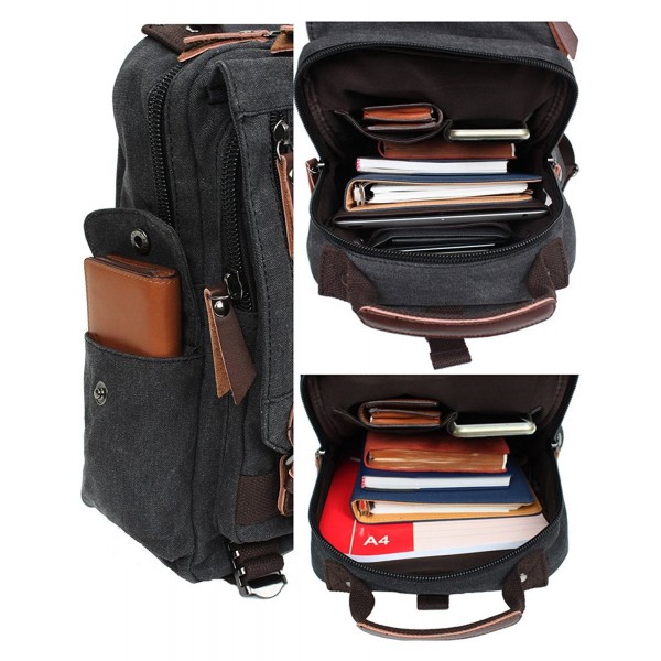 Canvas Cross Body Messenger Bag Shoulder Sling Backpack Travel Rucksack ...