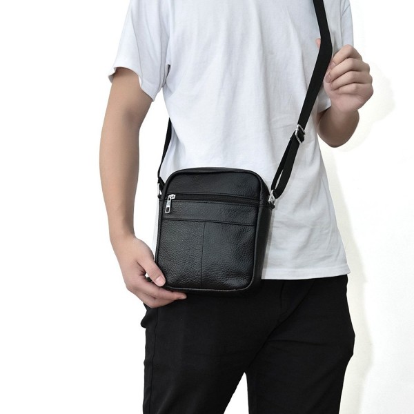 Men&#39;s Fashion Genuine Leather Mini Messenger Cross Body Bag Shoulder Bag - Style 4 - CQ182E8CK72