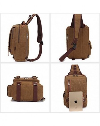 KAUKKO Canvas Messenger Bag Cross Body Shoulder Sling Backpack Travel ...