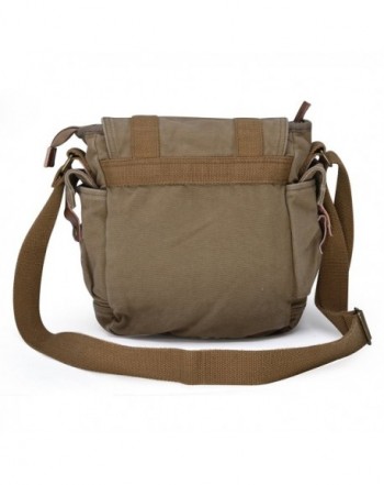 Vintage Canvas Messenger Bag Small Shoulder Bag Crossbody Satchel - Army Green - CT11BRYMT81