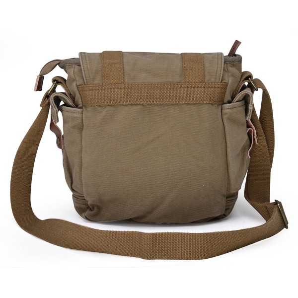 Vintage Canvas Messenger Bag Small Shoulder Bag Crossbody Satchel - Army Green - CT11BRYMT81