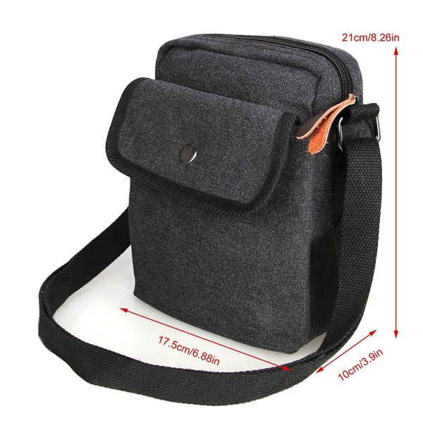 Men's Small Canvas Shoulder Bag Briefcase Messenger Bags Satchel ...