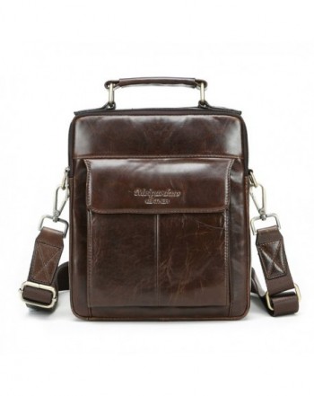 Leather Crossbody Shoulder Messenger Briefcase