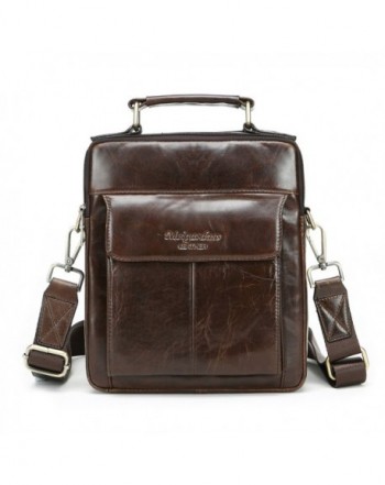 Leather Crossbody Shoulder Messenger Briefcase