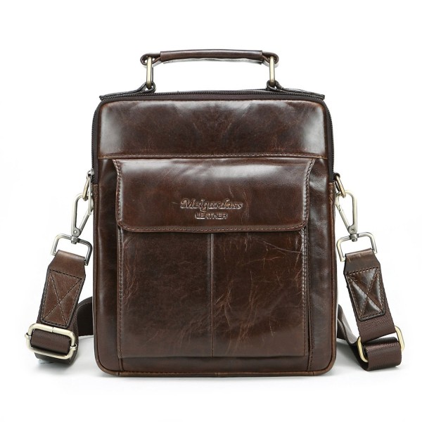 Leather Crossbody Shoulder Messenger Briefcase