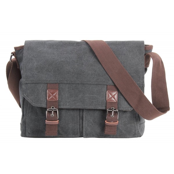 Vintage Canvas Messenger Bag Laptop Shoulder Bags Classic Crossbody ...