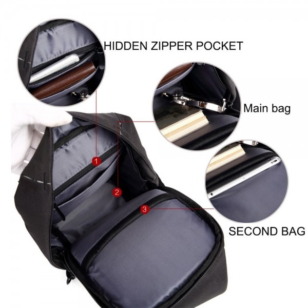 Fanmaous Crossbody Shoulder Messenger Backpack - CZ18542L6DQ