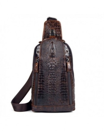 Crocodile Genuine Leather Crossbody Daypack