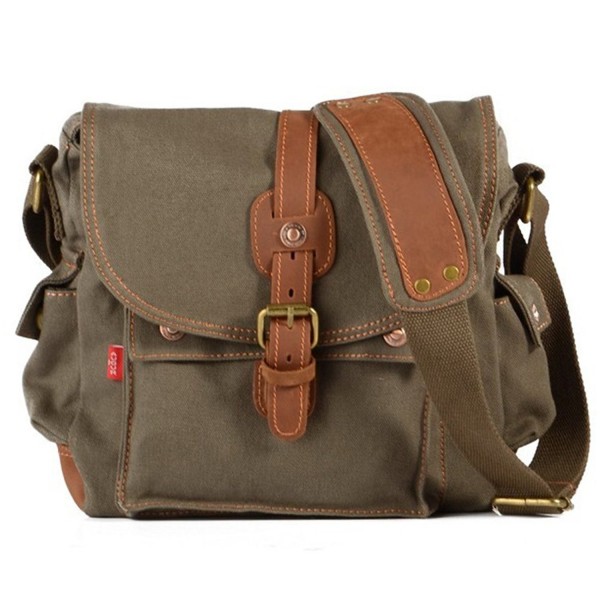 Messenger Adjustable Shoulder Business Mupack Army - Vintage Canvas ...