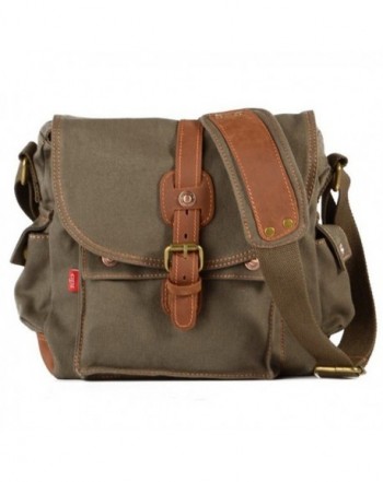 Messenger Adjustable Shoulder Business Mupack Army - Vintage Canvas ...