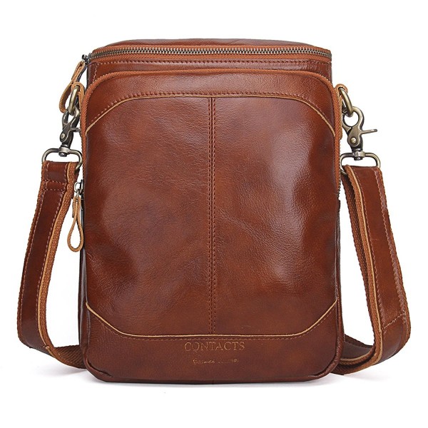 Genuine Leather Men Messenger Crossbody Shoulder Bag Small Travel ...