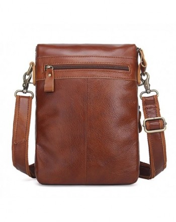 Genuine Leather Men Messenger Crossbody Shoulder Bag Small Travel ...