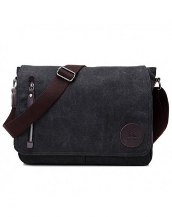 Riavika Vintage Messenger Shoulder Bag Black