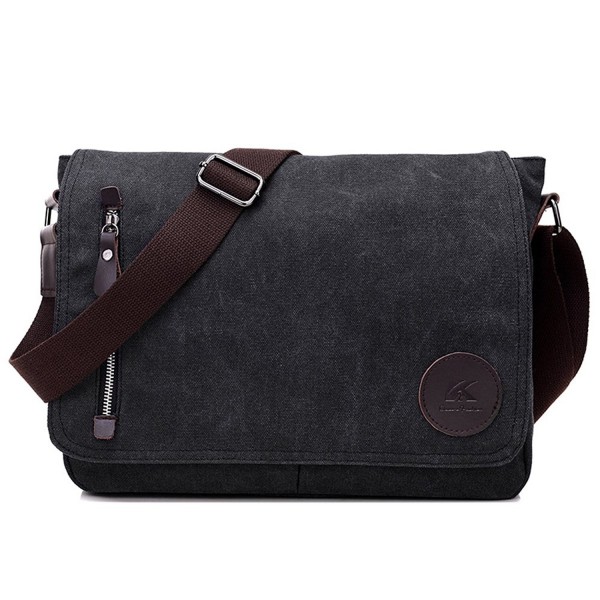 Riavika Vintage Messenger Shoulder Bag Black