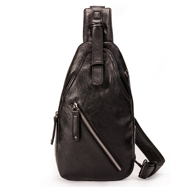 AL PLANET Leather Shoulder Crossbody Backpack