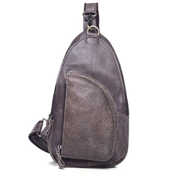 SEALINF Grain Leather Chest Backpack