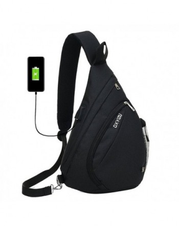 Sling Crossbody Backpack Shoulder Black