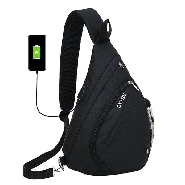 Sling Crossbody Backpack Shoulder Black