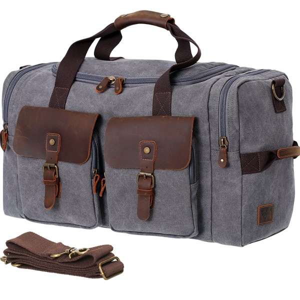 Wowbox Weekender Leather Canvas Overnight