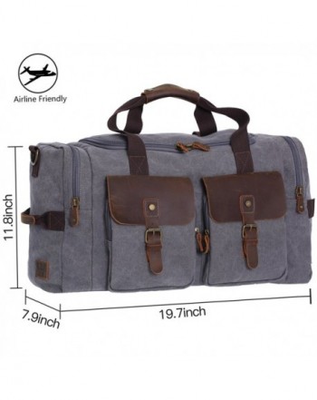 Weekender Bag for MenLeather Canvas Large Men's Overnight bagsCarry on ...