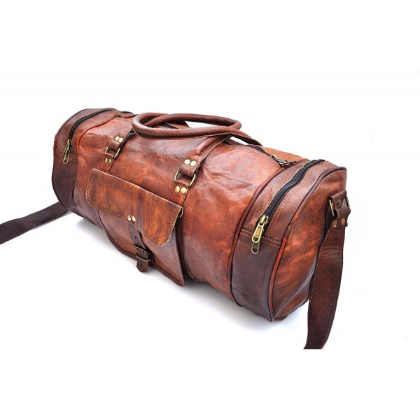 Genuine Leather Mens Duffle Gym Bag Sports Weekend Bag Carry on Bag ...