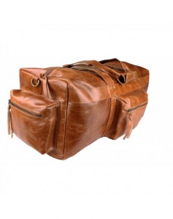 Viosi Leather Duffel Overnight Weekend