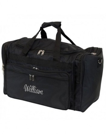 Personalized Large Black Overnight Duffle