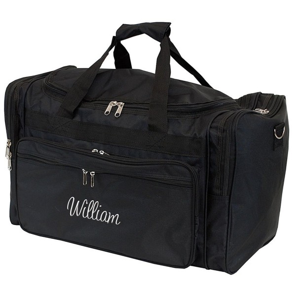 Personalized Large Black Overnight Duffle