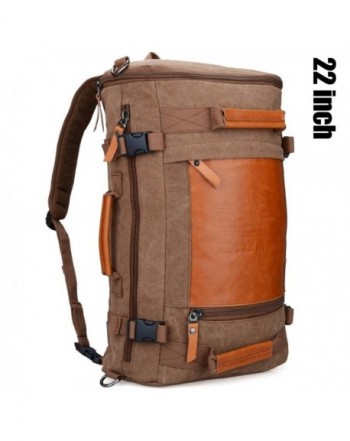 Men Vintage Canvas Rucksack Travel Duffel Backpack Retro Hiking Bag ...