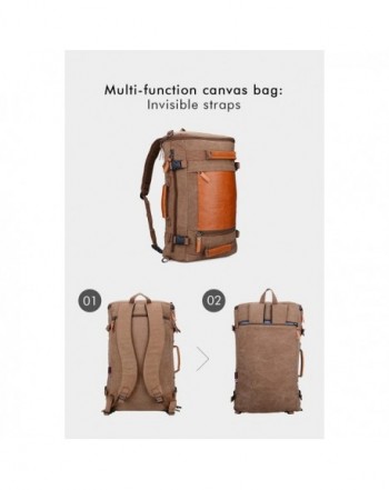 Men Vintage Canvas Rucksack Travel Duffel Backpack Retro Hiking Bag ...