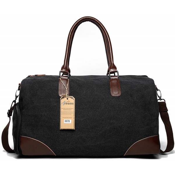 Fresion Leather Weekender Overnight Holdall