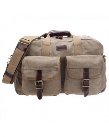 Canvas Genuine Leather Overnight Duffels