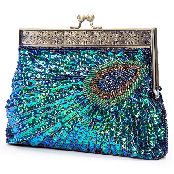 Chichitop Beaded Sequin Peacock Evening Chichitop Beaded Sequin Peacock Evening
