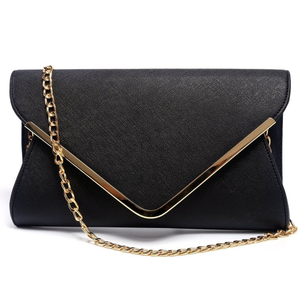 Womens Faux Leather Envelope Clutch Bag Evening Handbag Shouder Bag ...