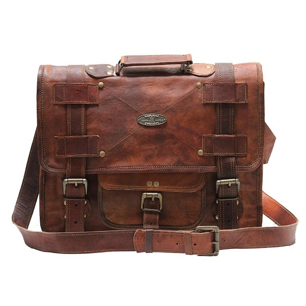 Handmade_World messenger briefcase computer distressed