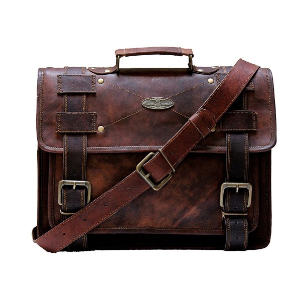 Handmade_World messenger computer distressed briefcase