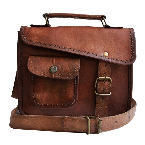 Leather messenger shoulder vintage satchel