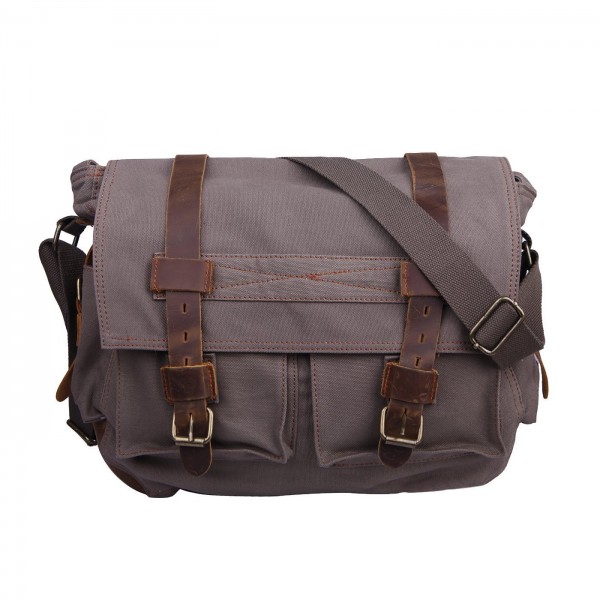 HDE Leather Messenger Military Shoulder