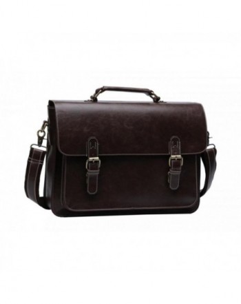 Leather Briefcase Business Laptop Messenger