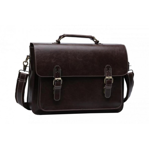 Leather Briefcase Business Laptop Messenger