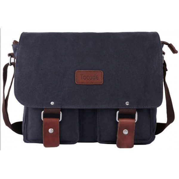 Canvas Messenger Bag 13 Inch Laptop Shoulder Bag for Men and Women ...