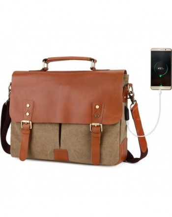 Genuine Leather Messenger Satchel Briefcase