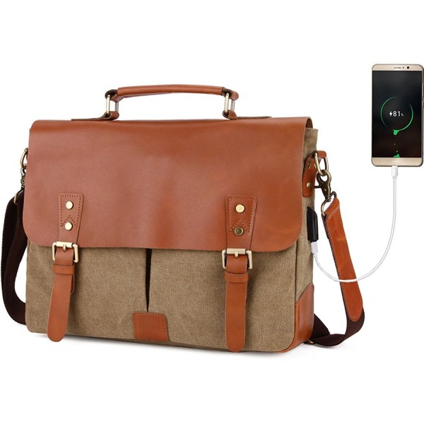 Genuine Leather Messenger Satchel Briefcase