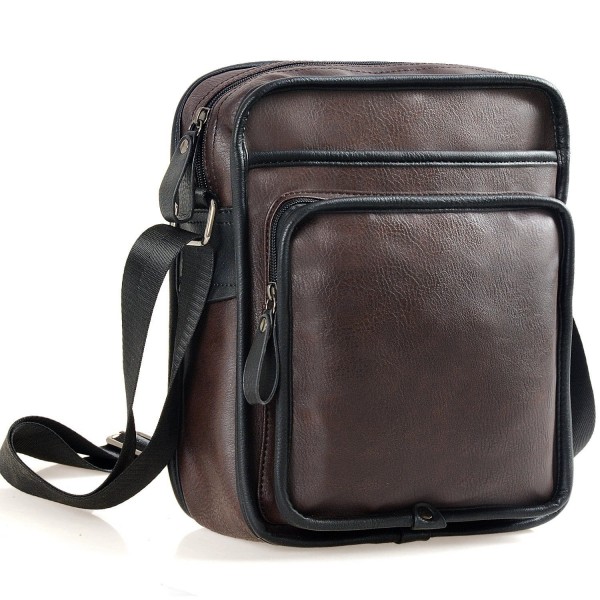 Ipad Everyday Messenger Bag PU Leather Shoulder Crossbody Bags for Men ...