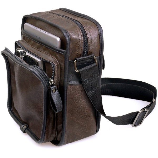 Ipad Everyday Messenger Bag PU Leather Shoulder Crossbody Bags for Men ...
