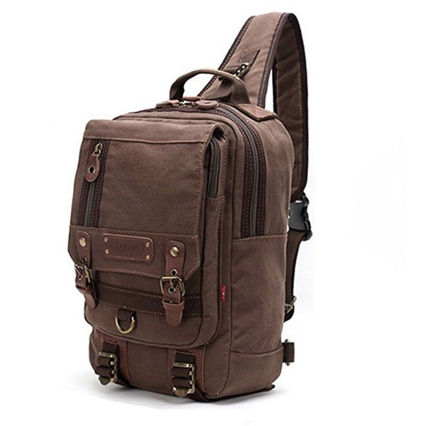 Canvas Messenger Shoulder Backpack 13 inch